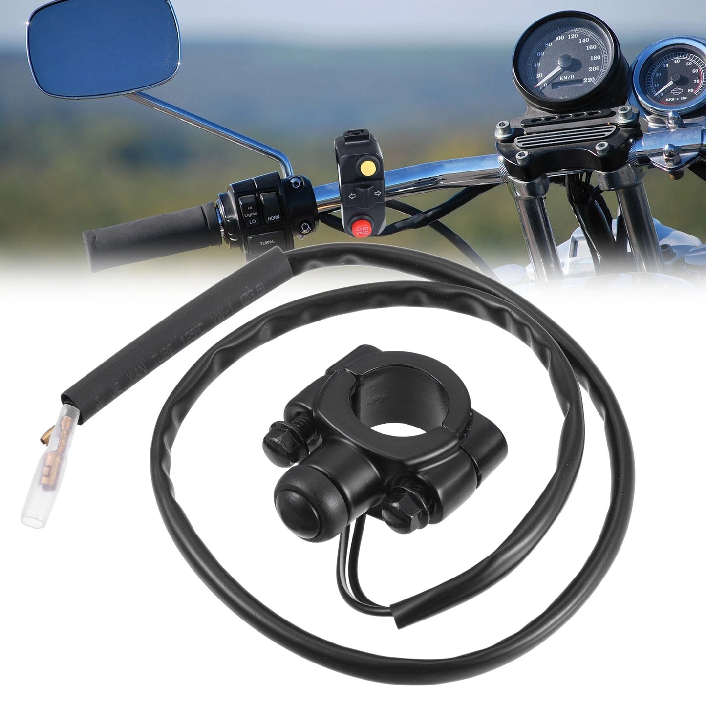 Start Switch / 7/8" / Handlebar Control Horn for Motorcycle