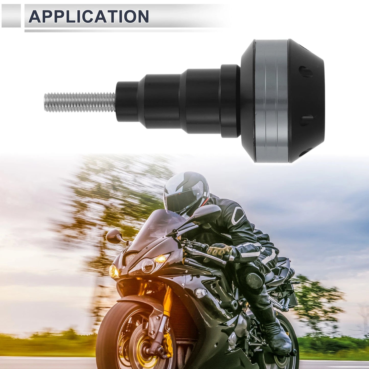 11mm Aluminum Alloy Plastic Motorcycle Slider Frame Bolt 1 Set Titanium Tone for Motorcycle