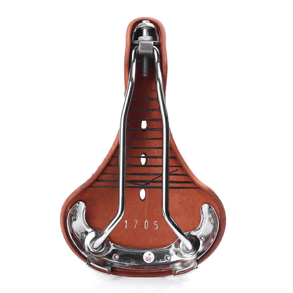 Leather Bicycle Saddle B17 for Sportive Riders - Brown