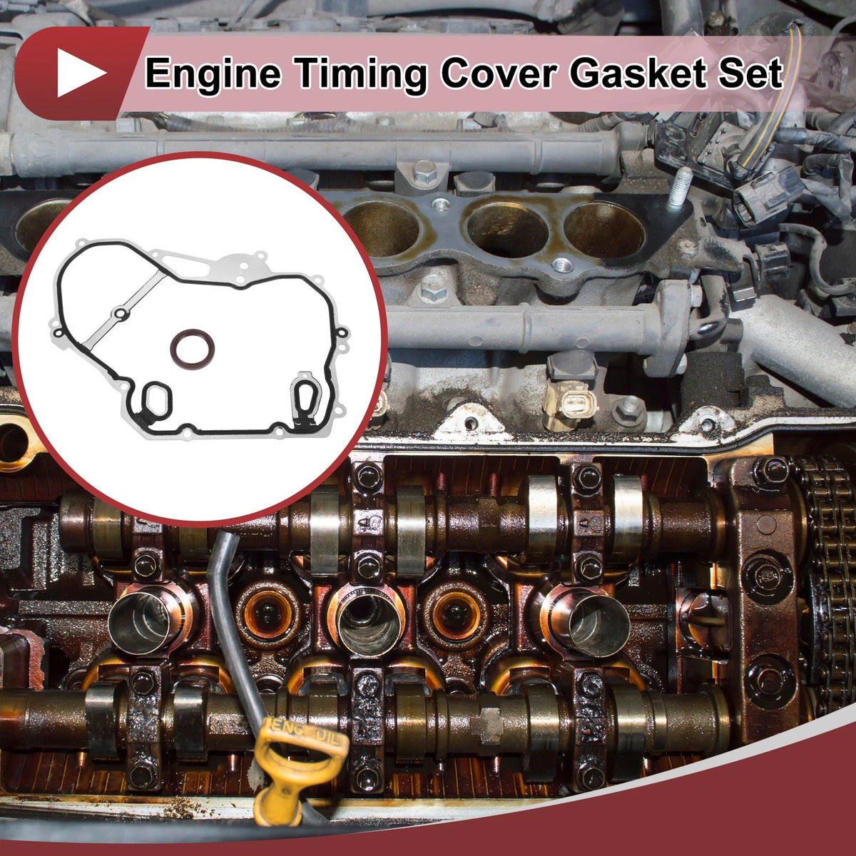 Timing Cover Gasket Set for Chevrolet 2.0L 2.2L 2.4L DOHC