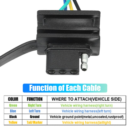 65 Inch Trailer Hitch Wiring Harness for Jeep Wrangler 2x & 4x Door (2007-2017)
