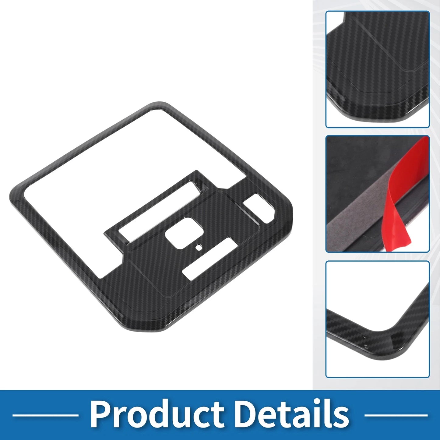 Front Row Headlight Trim Bezel for Toyota Tundra (2022-2023) Carbon Fiber Black