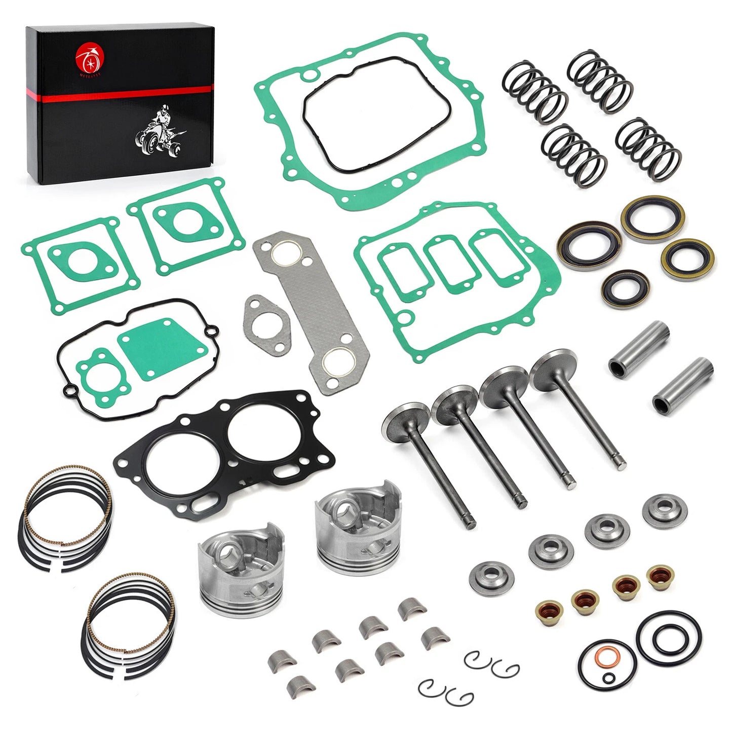 Piston & Intake Exhaust Valve & Gasket Kit for EZGO Robin 295cc (1992–2002)
