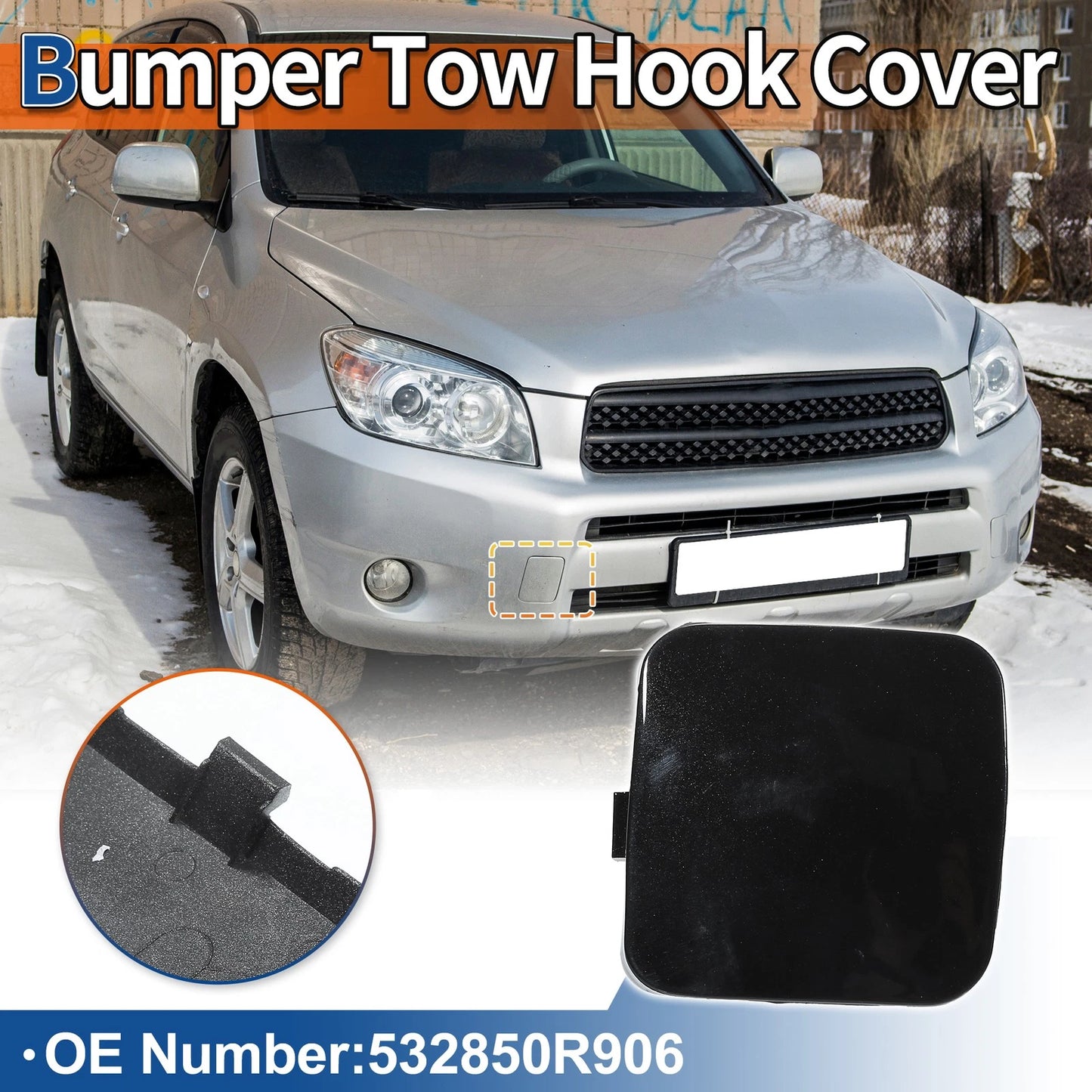 Tow Hook Bumper Cover Biotite for Toyota RAV4 (2009–2011)
