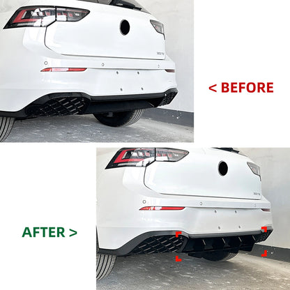 Rear Bumper Diffuser Lip Cover for VW Golf 8.5 Rline (2024-2025)