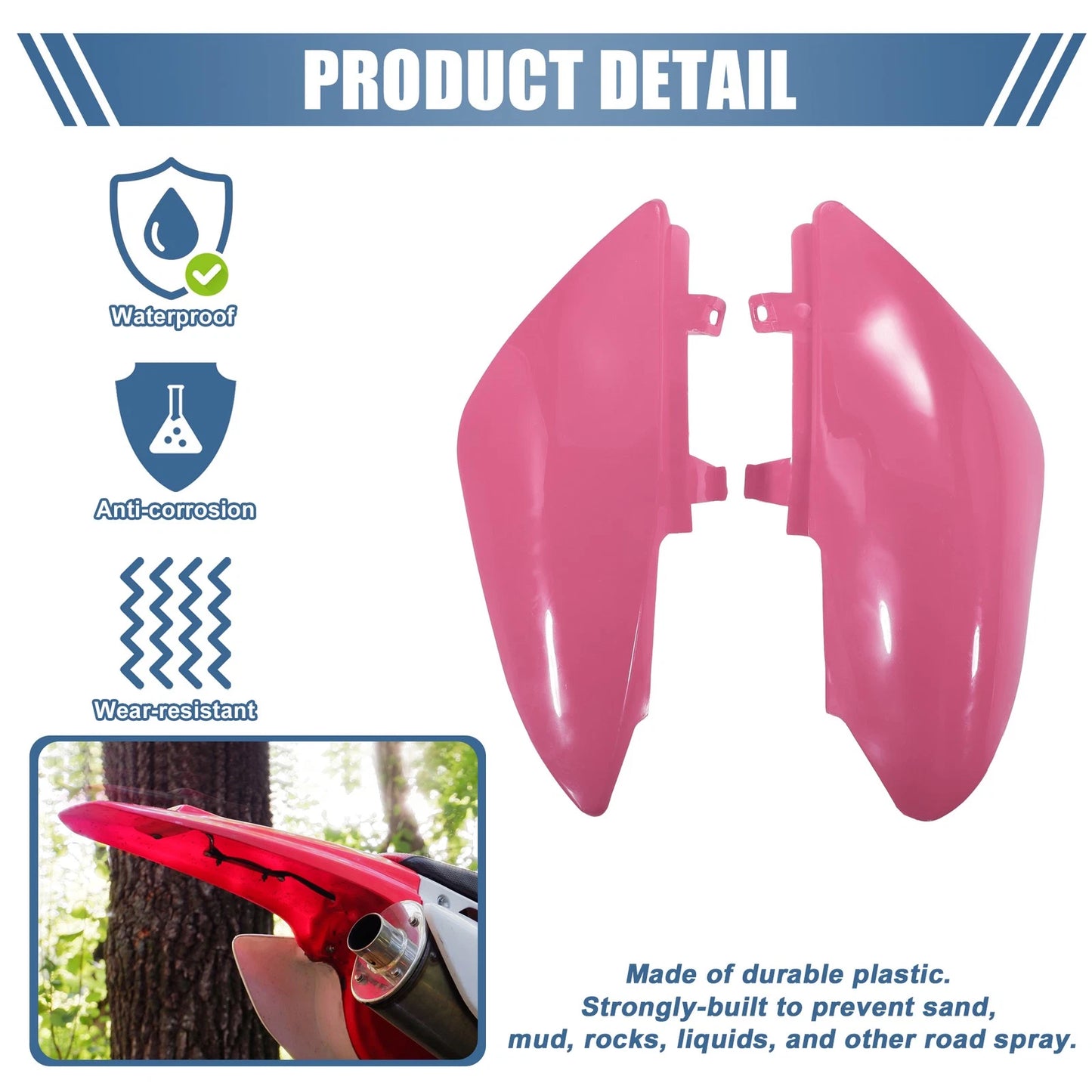 Twin Exhaust Muffler Guard Fender / 1 Set / Twin Exhaust Muffler Guard Fender for Honda CRF50 XR50
