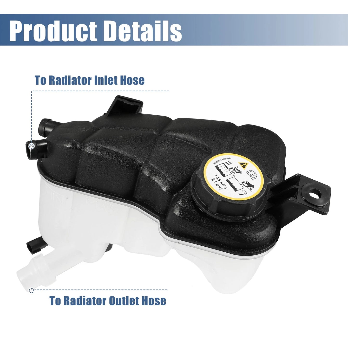 Coolant Reservoir Tank with Cap Sensor for Land Rover LR2 (2008-2015)