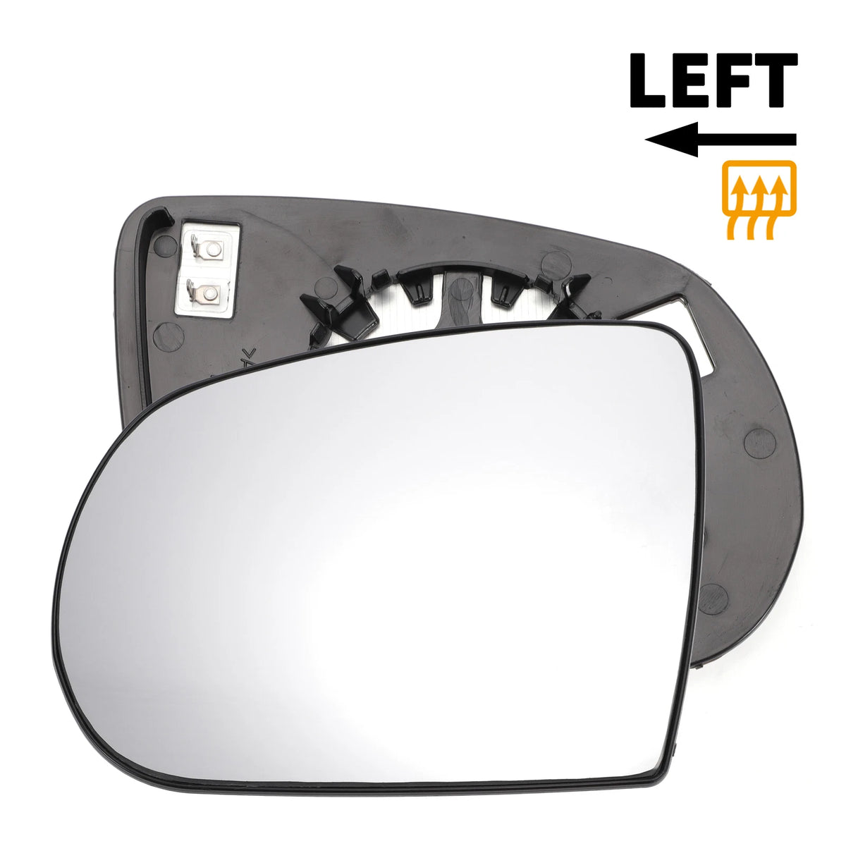 Left Side White Convex Heated Mirror Glass for JEEP GRAND CHEROKEE, Compass