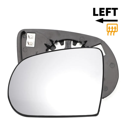 Left Side White Convex Heated Mirror Glass for JEEP GRAND CHEROKEE, Compass