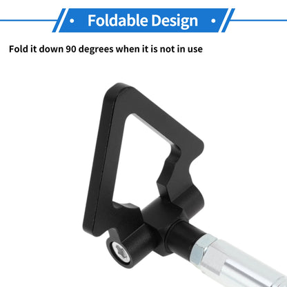 Tow Hooks for Toyota Avanza Front/Rear Triangle, Folding Screw-on, Black