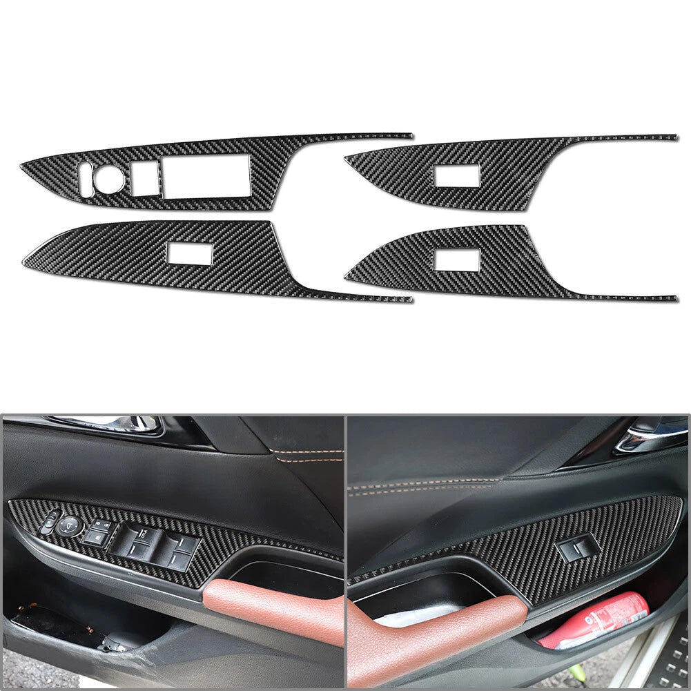 Carbon Fiber Window Lift Switch Panel Cover for Honda Accord (2013-2017)