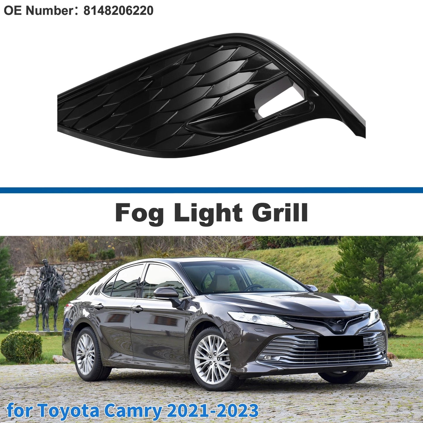 Front Left Fog Light Grill for Toyota Camry (2021–2023)