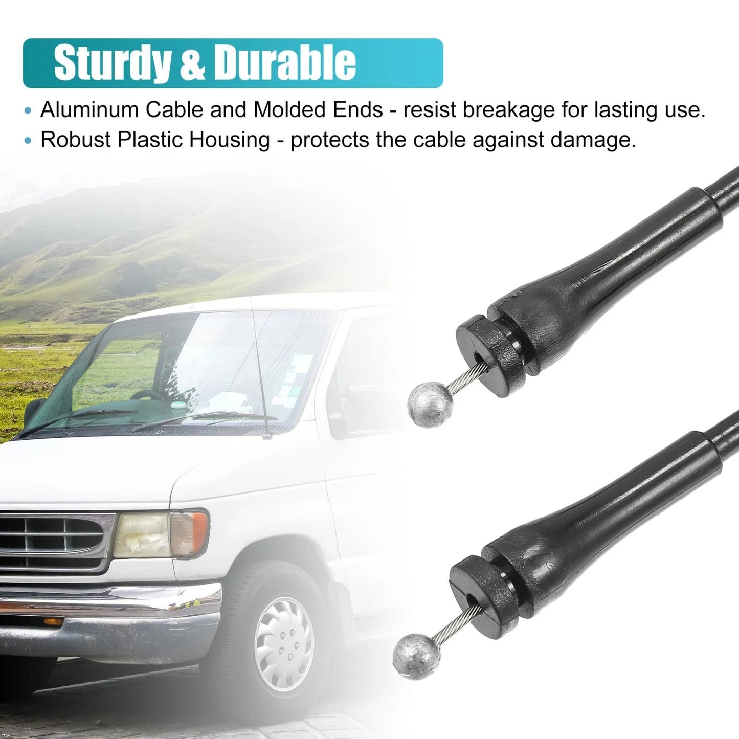 Rear Right Side Door Latch Cable for Ford E150 (1992-2014)