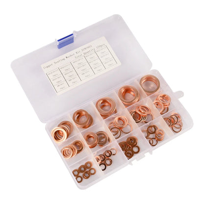 Copper Crush Washer Gasket 150x Flat Ring Seal for M5-M22