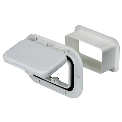 Caravan Air Vent/Boat Scupper for RV/Trailer - White with Trim