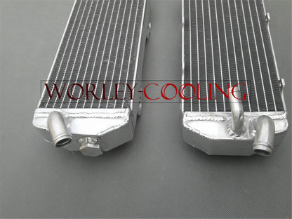 Aluminum Radiator & Red Hoses for KTM 250/400/450/520/525 MXC/EXC (2000-2002)
