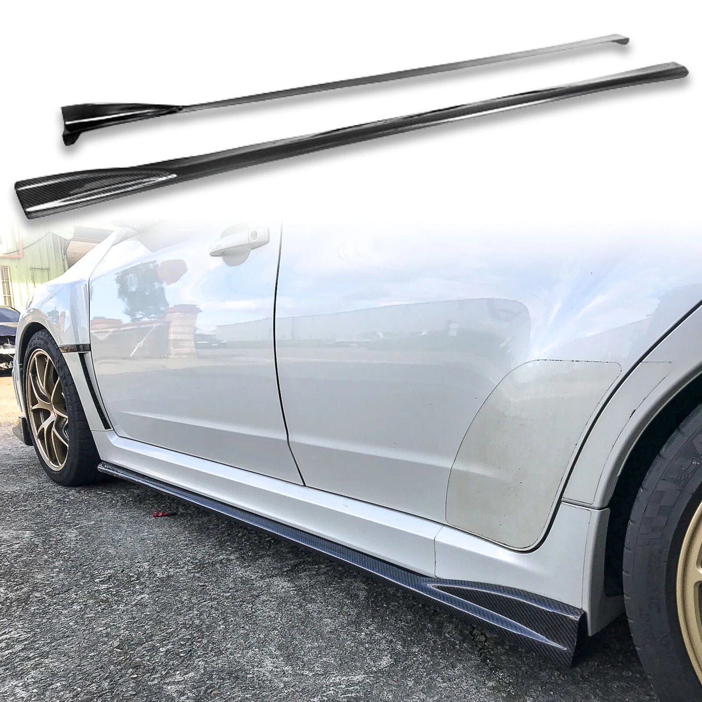 Side Skirt Extensions for Subaru Impreza WRX STI Sedan (2011-2014)