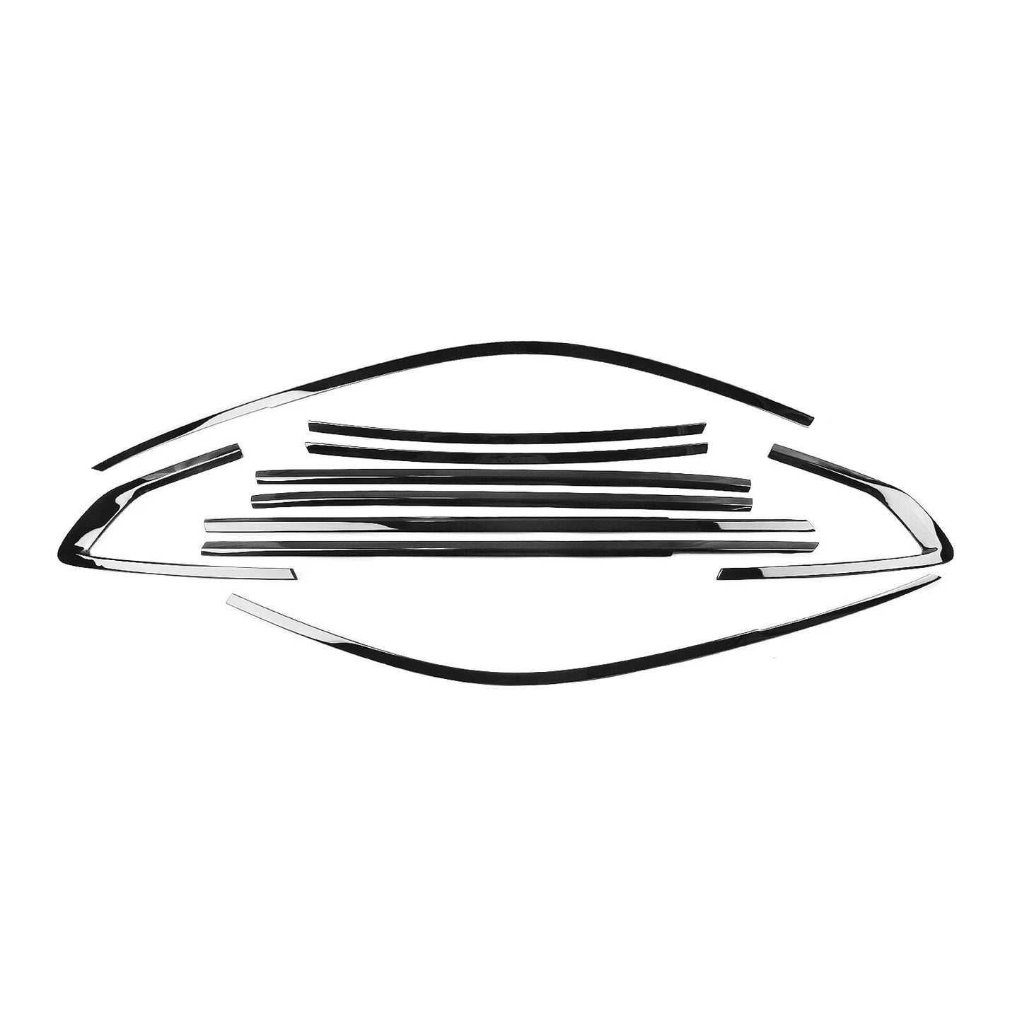 10 x Window Strip Moulding Seal for BMW X6 (2019-2023) Chrome Black
