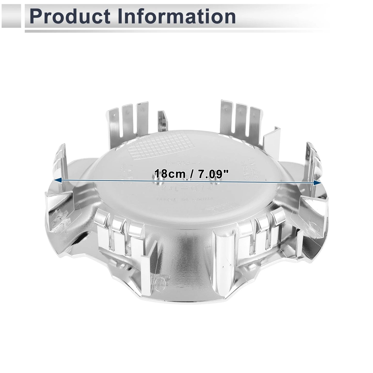 Silver Tone Wheel Hub Cap for Chevrolet Silverado 1500 (2007-2013) 4x