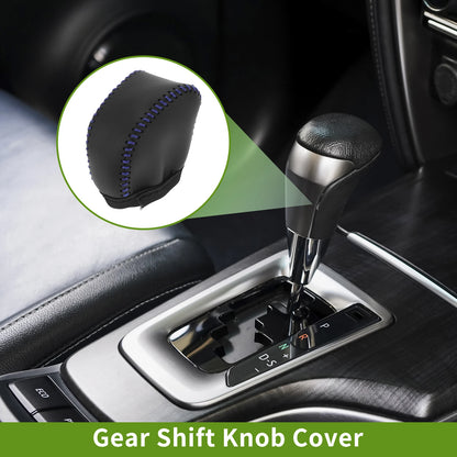 Lexus NX250 Gear Shift Knob Cover 2022-2023 Black Blue Faux Leather