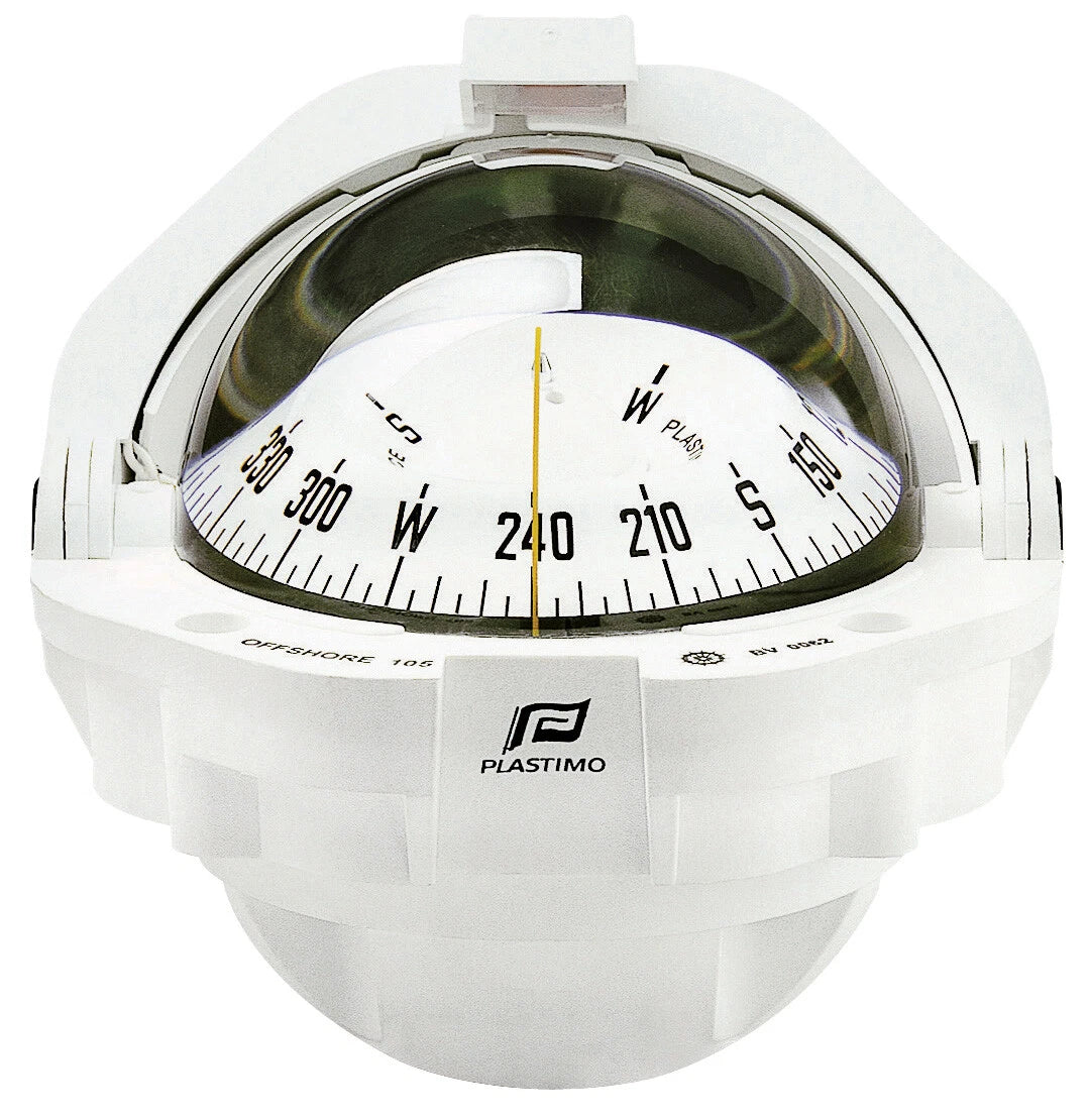 Compass Plastimo Offshore 105 Flush White Card & Case for Powerboat