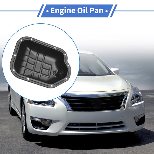 1 Pc Engine Oil Pan for Infiniti I35 Base V6 3.5L (2002 - 2004) Iron Black