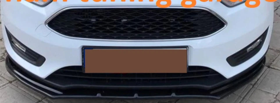 Front Bumper Lip Splitter for Ford Focus MK3 MK3.5 (2011-2018) 3 Pcs