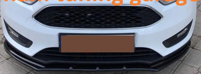 Front Bumper Lip Splitter for Ford Focus MK3 MK3.5 (2011-2018) 3 Pcs