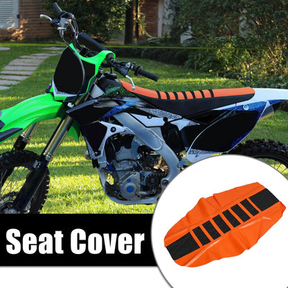 Seat Cover Universal Dirt Bike Anti Slip Cushion Orange Black for Motorcycle