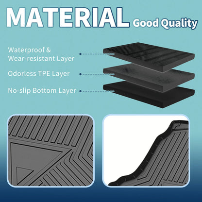 Flat Face Cargo Liner Rear Trunk Mat for Hyundai Sonata (2015-2019) 1 Pc