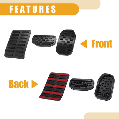 Auto Brake Gas Accelerator Pedal Pads Set for Ford 2021-2023