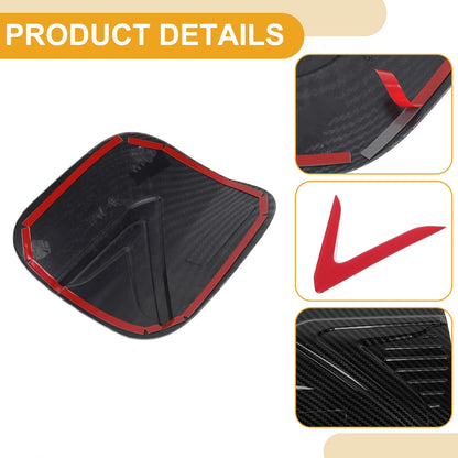 Fuel Tank Door Cap for Mitsubishi Eclipse Carbon Fiber Black Red