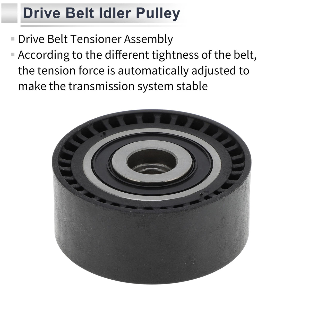 Drive Belt Idler Pulley for Mercedes-Benz C-Class (2017-2023) Black