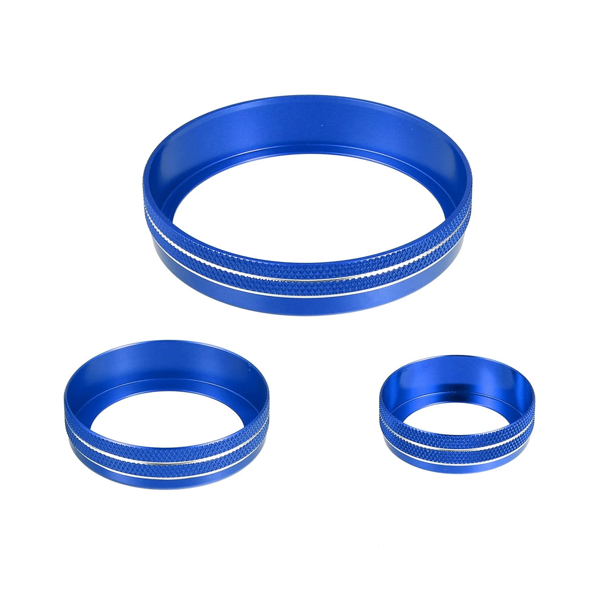 6 x Blue Aluminum Alloy AC Control Knob Covers for Ford Bronco (2021-2022)