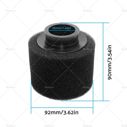 38mm Foam Pod Air Filter for 125cc 140cc PIT PRO Quad Dirt Bike ATV