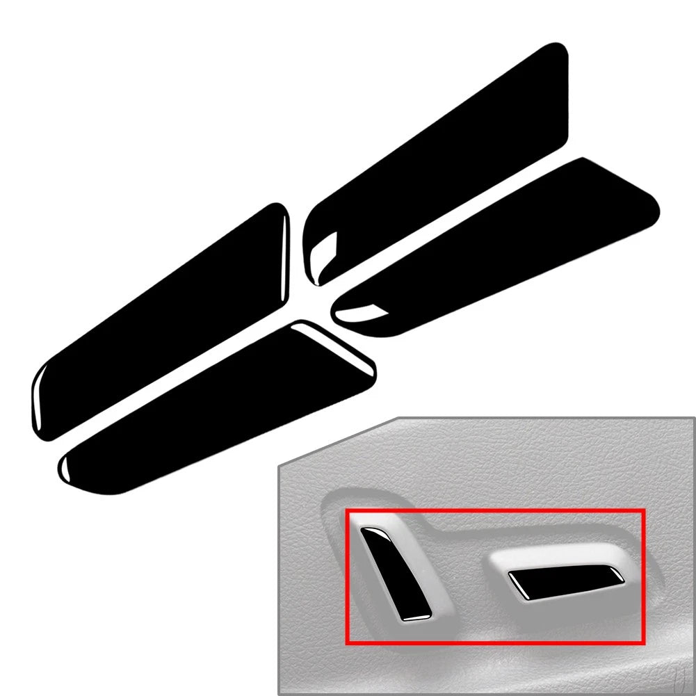 Piano Black Seat Adjustment Button Cover for Audi A4 B9 RS4 A5 S4 (2016-2023)