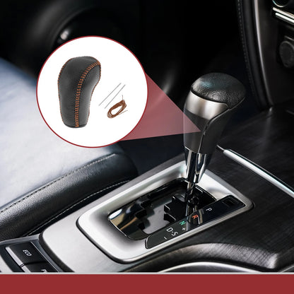 Car Gear Shift Knob Cover for Subaru Forester (2014-2017) Black Brown