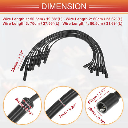 8 x Spark Plug Wire Ignition Coil Cables for Ford F-150 F-250 F-350 Super Duty