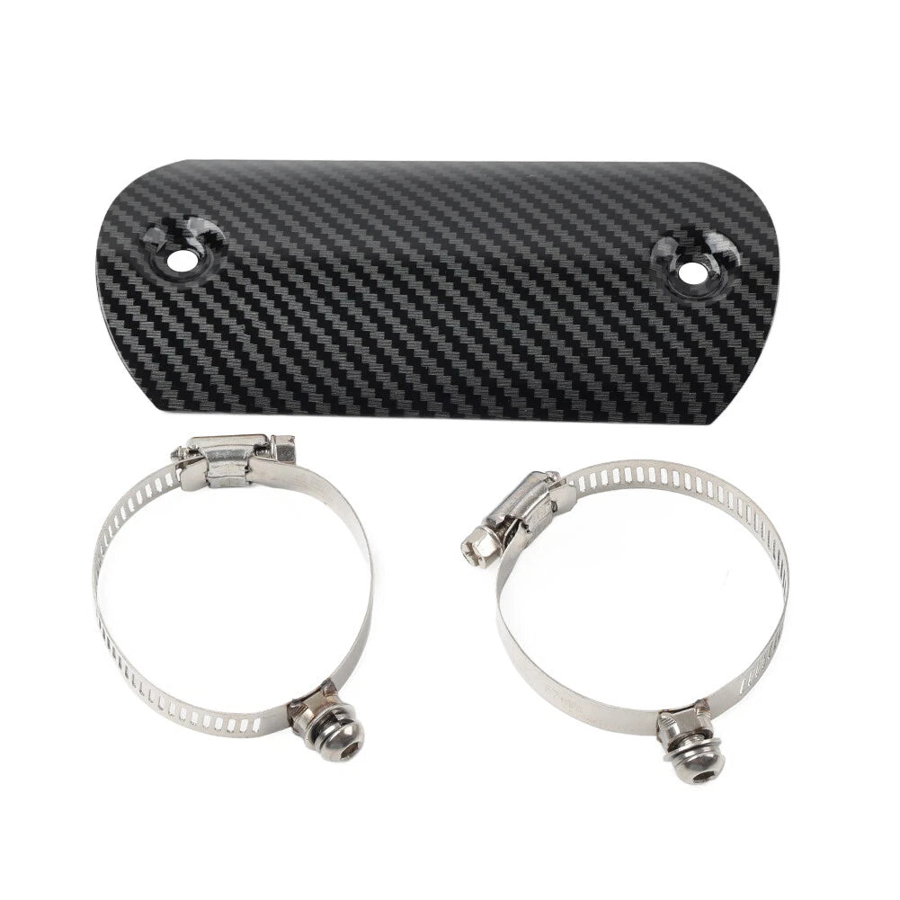 Exhaust Middle Pipe Heat Shield Cover for Motorcycle Muffler Protector Carbon