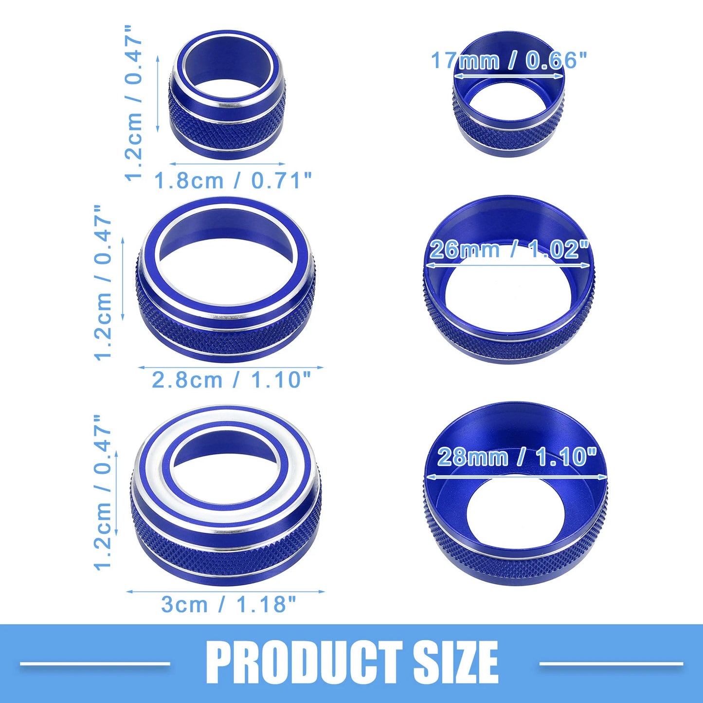 AC Vent Ring Covet Trim for Chevy Camaro Blue (2017-2021)