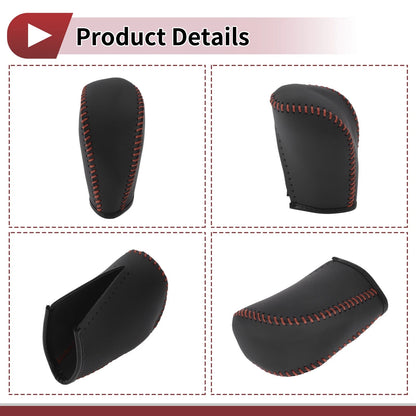 Car Gear Shift Knob Cover for Subaru Forester (2006-2012) - Black Brown Faux Leather
