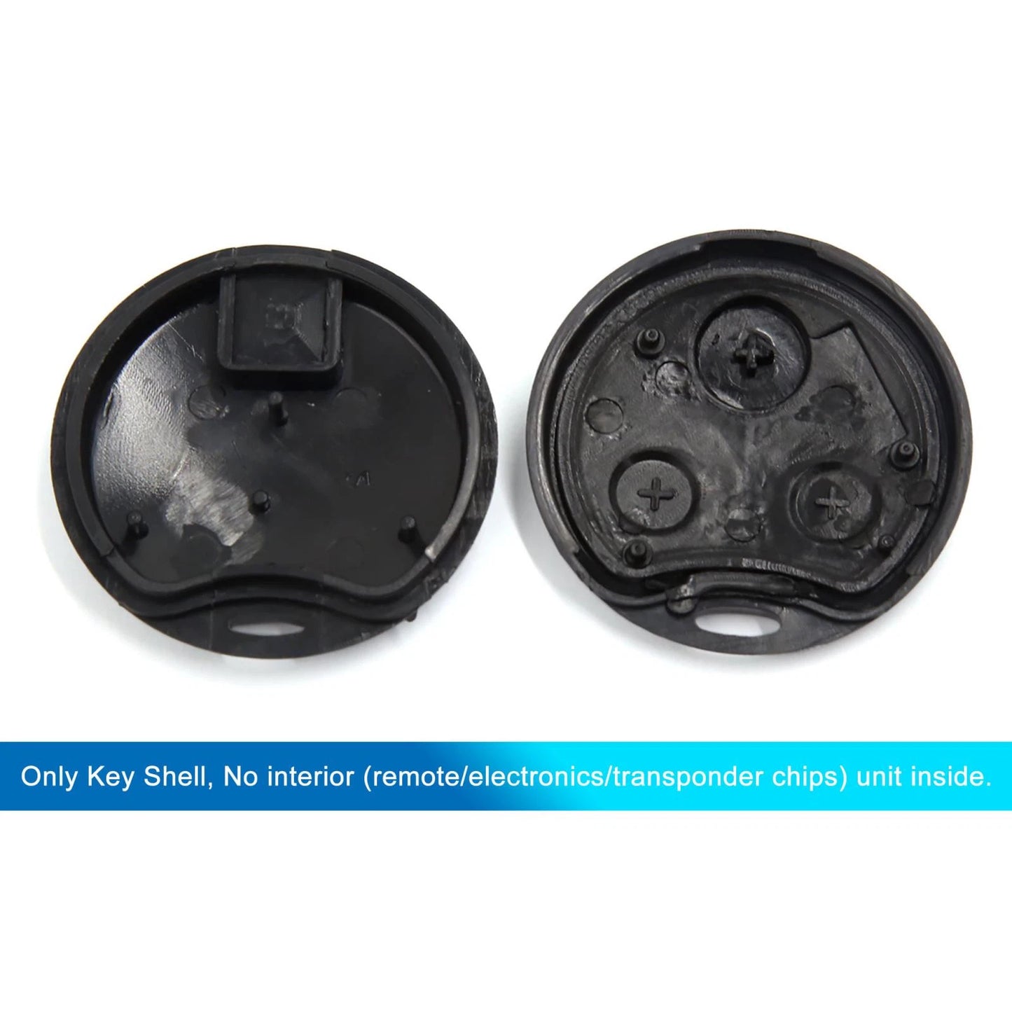 Key Fob Shell Case for SMART Fortwo & Mercedes-Benz 3 Button Black
