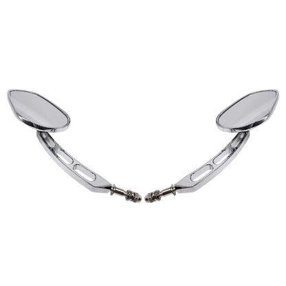 Chrome Rear-View Mirrors for Harley Road Street Glide Sportster Dyna Softail (2006-2023)
