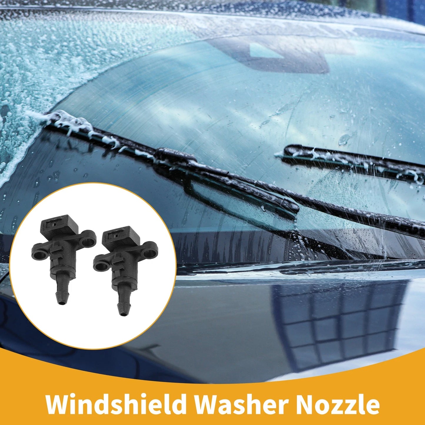 Windshield Washer Nozzles  Black for Kia Ceed, Rio (2011-2018)