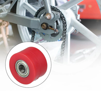 Pulley Wheel Tensioner 10mm for Motorcycle Red