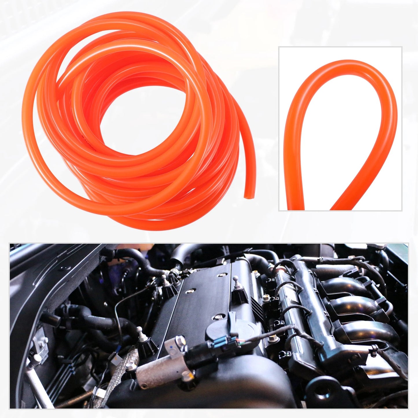 0.31'' x 20ft Red Fuel Vent Line Hose for Motorcycle Dirt Bike