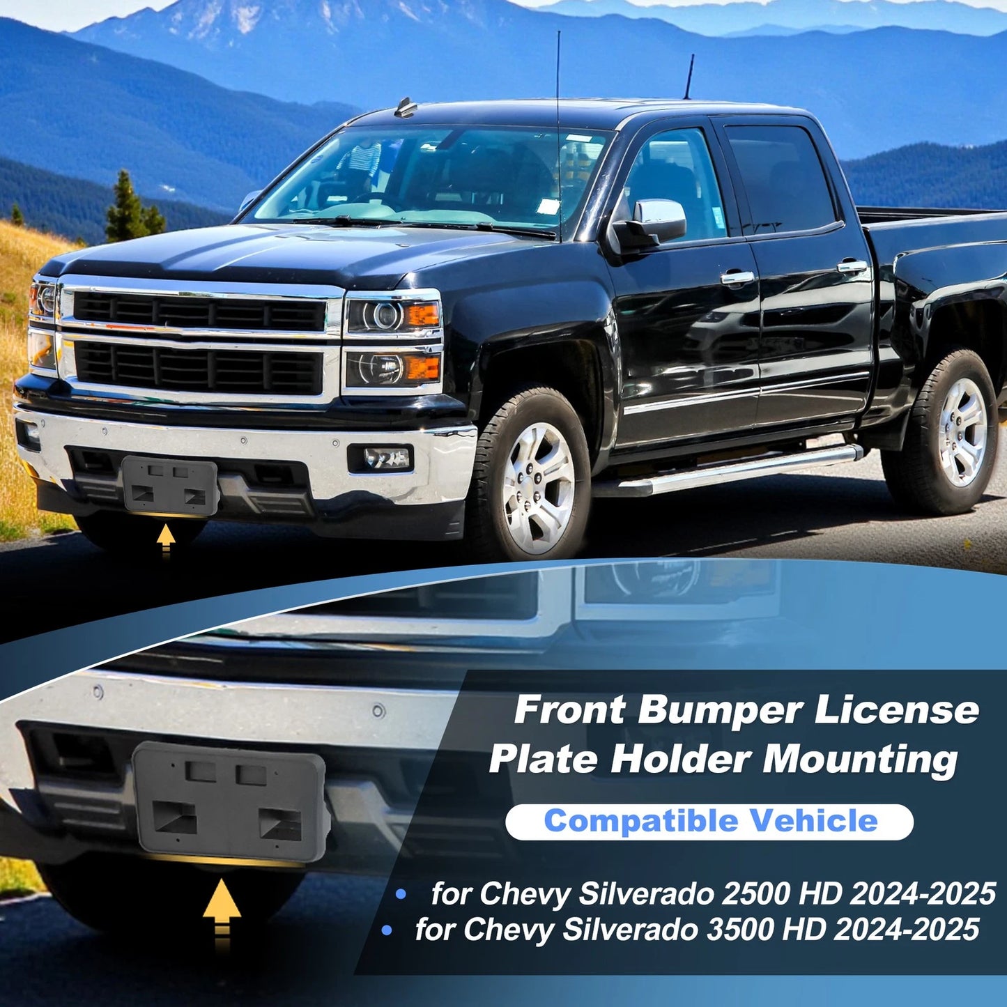 License Plate Bracket for Chevy Silverado 2500/3500 HD (2024 - 2025)