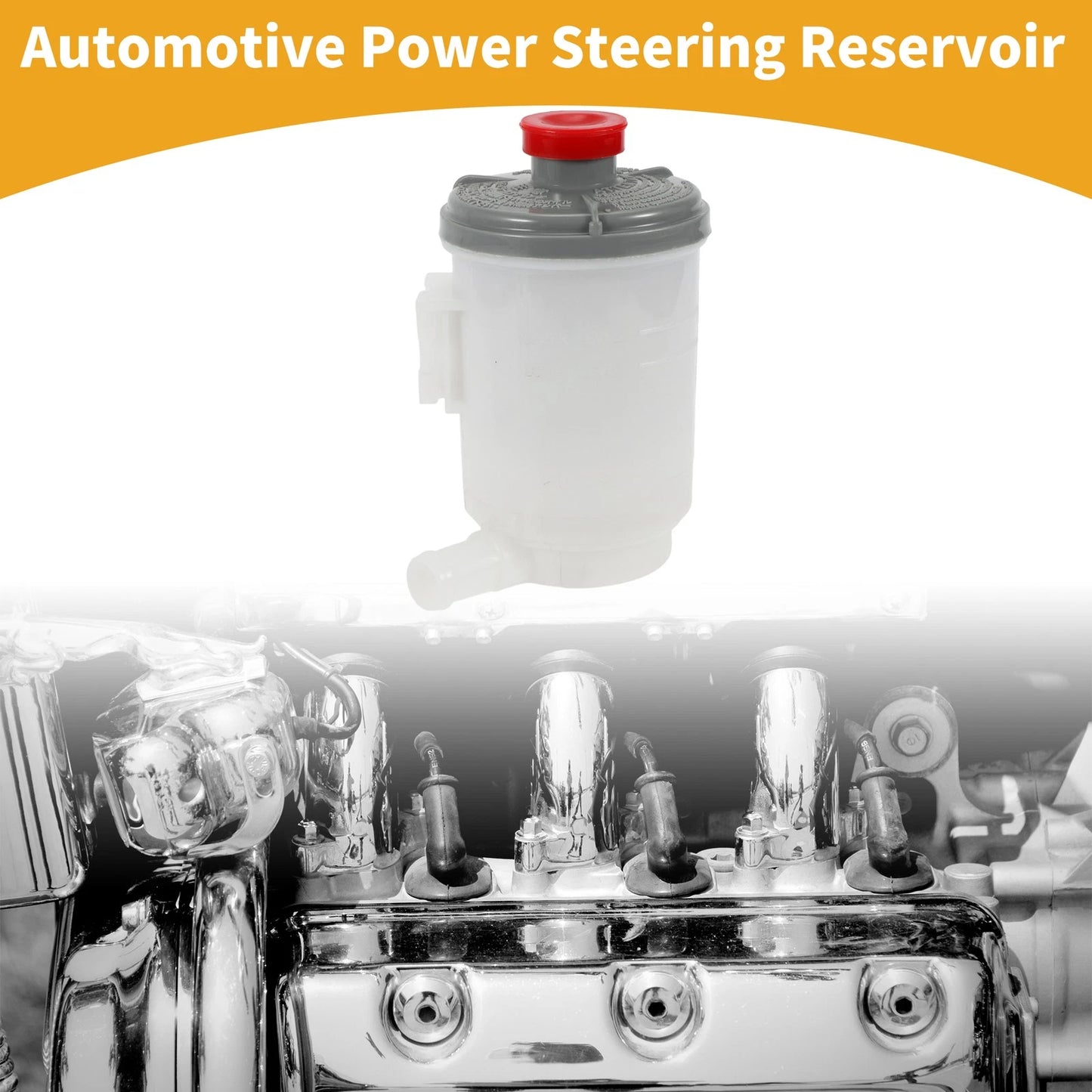 Power Steering Reservoir for Honda Pilot (2009-2015) Plastic White