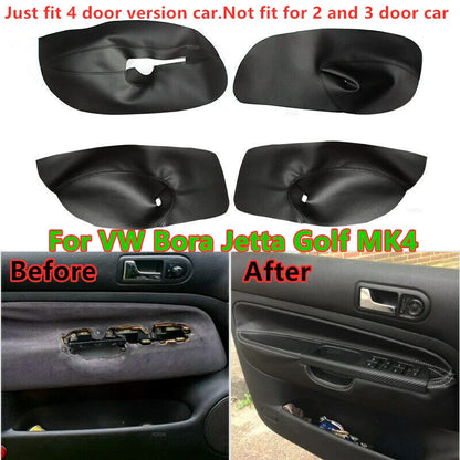 Door Panels Armrest Leather Cover 4x for VW Bora Jetta Golf MK4 (1999–2004)