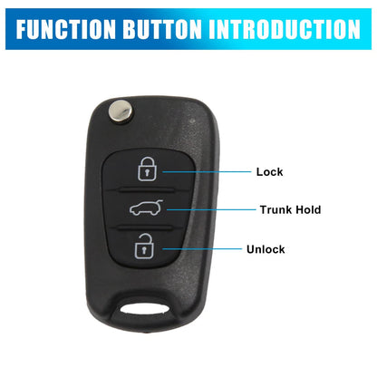 Kia Key Shell Case S161C for Rondo, Sportage, Soul, Rio (2006-2019)